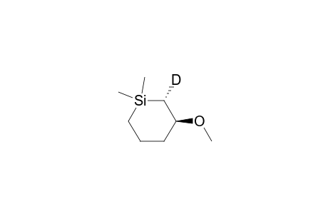trans-1,1-Dimethyl-2-deuterio-3-methoxysilacyclohexane