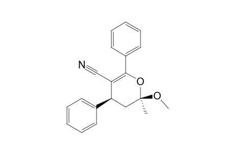 (2R*,4S*)-2-Methoxy-2-methyl-4,6-diphenyl-3,4-dihydro-2H-pyran-5-carbonitrile