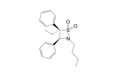cis and trans-2-n-Butyl-4-ethyl-3,4-diphenyl-1,2-thiazetidine 1,1-dioxide