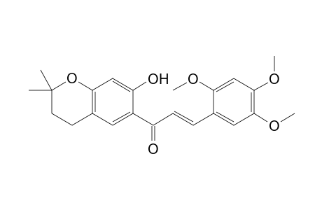 (2E)-1-(7-hydroxy-2,2-dimethyl-3,4-dihydro-2H-chromen-6-yl)-3-(2,4,5-trimethoxyphenyl)prop-2-en-1-one