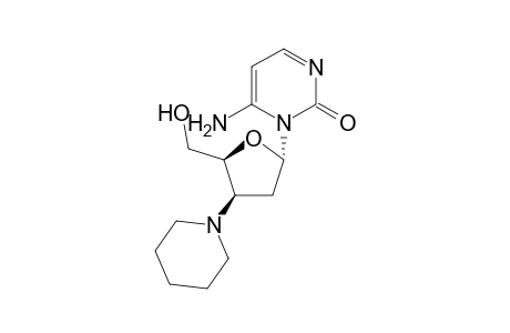 1-[2',3'-Dideoxy-3'-piperidino-.alpha.-D-erythro-pentofuranosyl]-cytosine