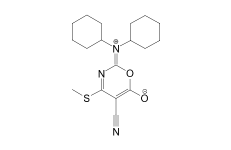 2-DICYCLOHEXYLAMINO-4-METHYLTHIO-6-OXO-6H-1,3-OXAZINE-5-CARBONITRILE