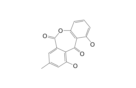 1,10-DIHYDROXY-8-METHYL-DIBENZ-[B,E]-OXEPIN-6,11-DIONE