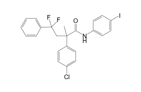 2-(4-Chlorophenyl)-4,4-difluoro-N-(4-iodophenyl)-2-methyl-4-phenylbutanamide