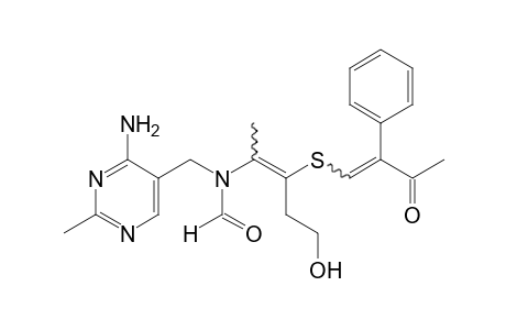 N-{2-[(beta-acetylstyryl)thio]-4-hydroxy-1-methyl-1-butenyl}-N-[(4-amino-2-methyl-5-pyrimidinyl)methyl]formamide