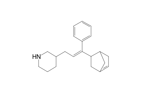 1-Phenyl-1-(3,6-methano-3-cyclohexenyl)-3-piperidinylpropene