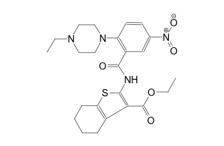 benzo[b]thiophene-3-carboxylic acid, 2-[[2-(4-ethyl-1-piperazinyl)-5-nitrobenzoyl]amino]-4,5,6,7-tetrahydro-, ethyl ester