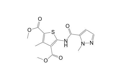 dimethyl 3-methyl-5-{[(1-methyl-1H-pyrazol-5-yl)carbonyl]amino}-2,4-thiophenedicarboxylate