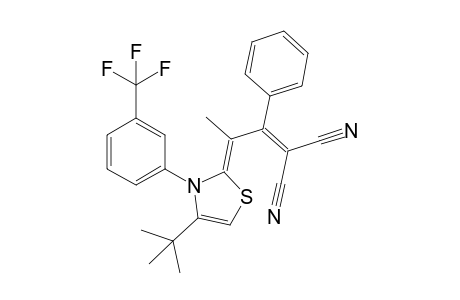 2-{2-[4-tert-Butyl-3-(3-trifluoromethylphenyl)-2,3-dihydrothiazol-2-ylidene]-1-phenylpropyliden}-malonic acid dinitrile