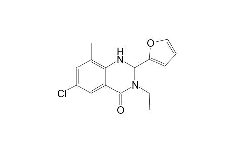 6-Chloro-3-ethyl-2-(furan-2-yl)-8-methyl-2,3-dihydroquinazolin-4(1H)-one