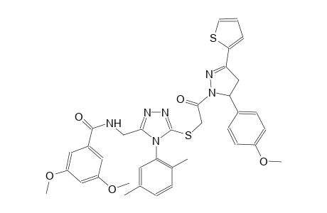 benzamide, N-[[5-[[2-[4,5-dihydro-5-(4-methoxyphenyl)-3-(2-thienyl)-1H-pyrazol-1-yl]-2-oxoethyl]thio]-4-(2,5-dimethylphenyl)-4H-1,2,4-triazol-3-yl]methyl]-3,5-dimethoxy-
