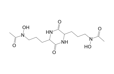 (2S-cis)-N,N'-((3,6-dioxo-2,5-piperazinediyl)di-3,1-propanediyl)bis(N-hydroxyacetamide)