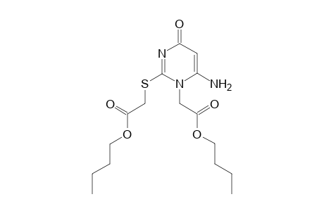Butyl 2-[6-amino-2-(2-butoxy-2-oxo-ethyl)sulfanyl-4-oxo-pyrimidin-1-yl]acetate