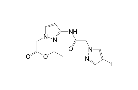 1H-Pyrazole-1-acetic acid, 3-[[2-(4-iodo-1H-pyrazol-1-yl)acetyl]amino]-, ethyl ester