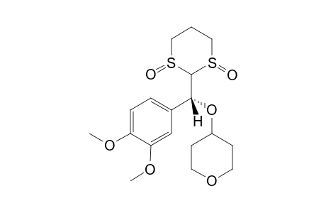 (1R)-Tetrahydropyran-(2RS)-2-yl [(1R,3R)-1-(1,3-dithiane-1,3-dioxide-2-yl)-1-(3,4-dimethoxyphenyl)]methyl ether