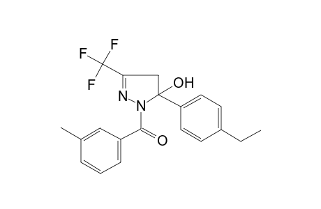 5-(4-Ethylphenyl)-1-(3-methylbenzoyl)-3-(trifluoromethyl)-4,5-dihydro-1H-pyrazol-5-ol