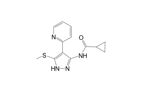 Cyclopropanecarboxamide, N-(5-methylsulfanyl-4-pyridin-2-yl-1H-pyrazol-3-yl)-