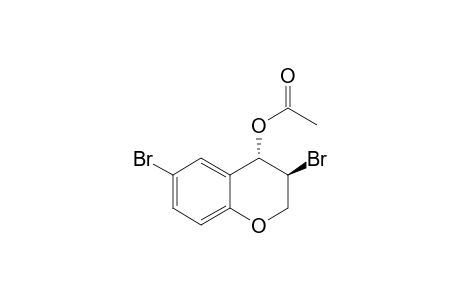 2H-1-Benzopyran-4-ol, 3,6-dibromo-3,4-dihydro-, acetate, trans-