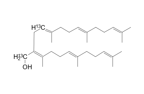 [1,4-13C2]-(4E,8E)-5,9,13-trimethyl-2-[(E)-1,5,9-trimethyl-4,8-decadienylidene]-4,8,12-tetradecatrien-1-ol