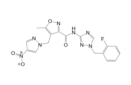 N-[1-(2-fluorobenzyl)-1H-1,2,4-triazol-3-yl]-5-methyl-4-[(4-nitro-1H-pyrazol-1-yl)methyl]-3-isoxazolecarboxamide