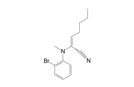 2-(N-METHYL-O-BROMOANILINO)-HEPT-2-ENENITRILE