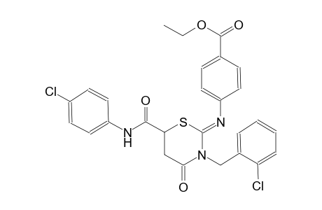 ethyl 4-{[(2Z)-6-[(4-chloroanilino)carbonyl]-3-(2-chlorobenzyl)-4-oxotetrahydro-2H-1,3-thiazin-2-ylidene]amino}benzoate