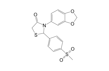 3-(benzo[d][1,3]dioxol-5-yl)-2-(4-(methylsulfonyl)phenyl)thiazolidin-4-one