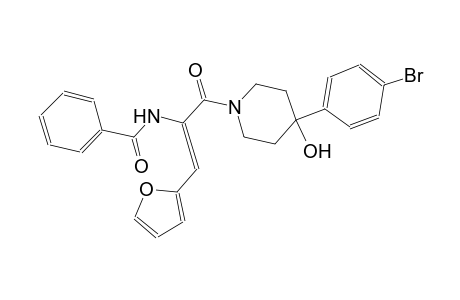 N-[(Z)-1-{[4-(4-bromophenyl)-4-hydroxy-1-piperidinyl]carbonyl}-2-(2-furyl)ethenyl]benzamide