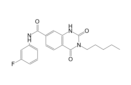 N-(3-fluorophenyl)-2,4-dioxo-3-pentyl-1,2,3,4-tetrahydro-7-quinazolinecarboxamide