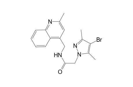 2-(4-bromanyl-3,5-dimethyl-pyrazol-1-yl)-N-[(2-methylquinolin-4-yl)methyl]ethanamide