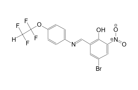 4-bromo-2-nitro-6-((E)-{[4-(1,1,2,2-tetrafluoroethoxy)phenyl]imino}methyl)phenol