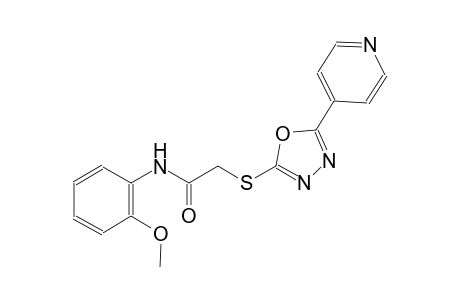 N-(2-methoxyphenyl)-2-{[5-(4-pyridinyl)-1,3,4-oxadiazol-2-yl]sulfanyl}acetamide