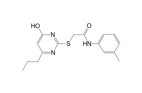 2-[(4-hydroxy-6-propyl-2-pyrimidinyl)sulfanyl]-N-(3-methylphenyl)acetamide