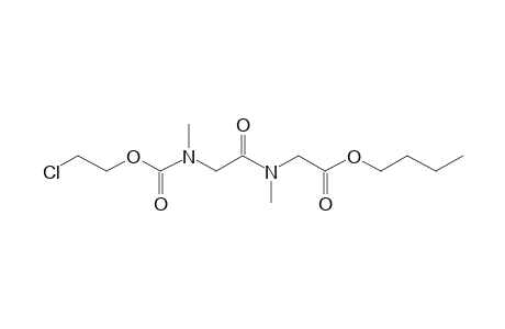 Sarcosylsarcosine, N-(2-chloroethoxycarbonyl)-, butyl ester