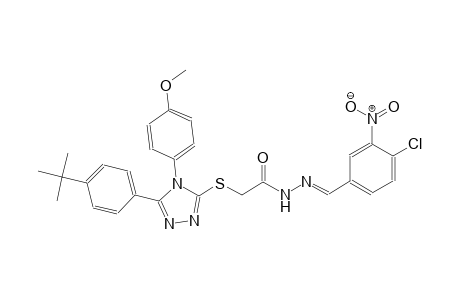2-{[5-(4-tert-butylphenyl)-4-(4-methoxyphenyl)-4H-1,2,4-triazol-3-yl]sulfanyl}-N'-[(E)-(4-chloro-3-nitrophenyl)methylidene]acetohydrazide