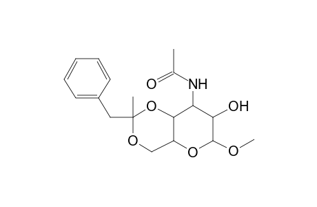 Methyl 3-(acetylamino)-3-deoxy-4,6-O-(1-methyl-2-phenylethylidene)hexopyranoside