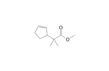 2-(1-cyclopent-2-enyl)-2-methylpropanoic acid methyl ester