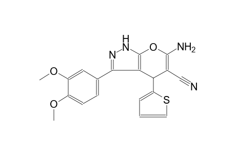 pyrano[2,3-c]pyrazole-5-carbonitrile, 6-amino-3-(3,4-dimethoxyphenyl)-1,4-dihydro-4-(2-thienyl)-