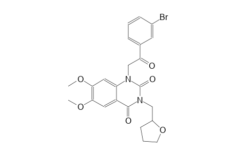 1-[2-(3-bromophenyl)-2-oxoethyl]-6,7-dimethoxy-3-(tetrahydro-2-furanylmethyl)-2,4(1H,3H)-quinazolinedione