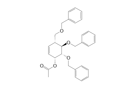 (1R,2R,3R,4R)-1-O-Acetyl-2,3-di-O-benzyl-6-benzyloxymethyl-4-iodocyclohex-5-ene-1,2,3-triol