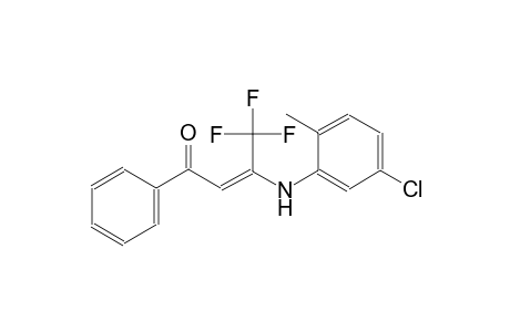 (2E)-3-(5-chloro-2-methylanilino)-4,4,4-trifluoro-1-phenyl-2-buten-1-one