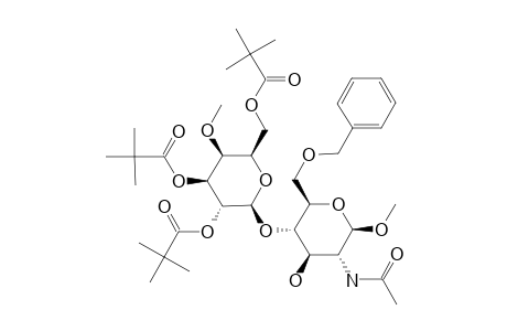 METHYL-2-ACETAMIDO-6-O-BENZYL-2-DEOXY-4-O-(4-O-METHYL-2,3,6-TRI-O-PIVALOYL-BETA-D-GALACTOPYRANOSYL)-BETA-D-GLUCOPYRANOSIDE