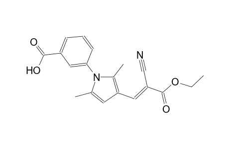 3-{3-[(1E)-2-cyano-3-ethoxy-3-oxo-1-propenyl]-2,5-dimethyl-1H-pyrrol-1-yl}benzoic acid