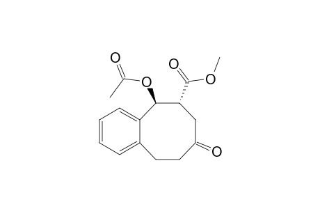 (+-)-Methyl trans-5-acetoxy-8-oxo-5,6,7,8,9,10-hexahydrobenzo[8]annulene-6-carboxylate