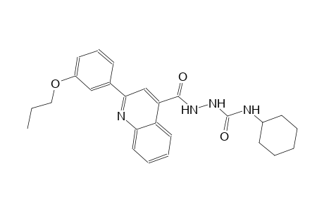 N-cyclohexyl-2-{[2-(3-propoxyphenyl)-4-quinolinyl]carbonyl}hydrazinecarboxamide