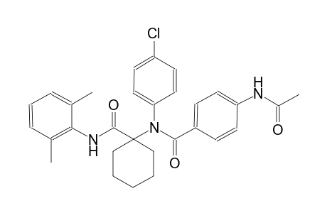 benzamide, 4-(acetylamino)-N-(4-chlorophenyl)-N-[1-[[(2,6-dimethylphenyl)amino]carbonyl]cyclohexyl]-