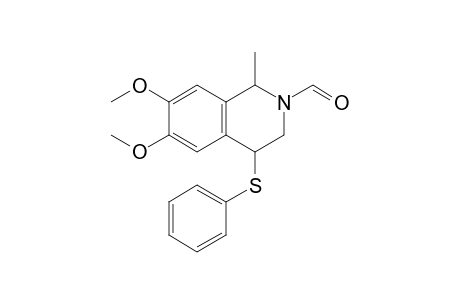 2-Formyl-1,2,3,4-tetrahydro-6,7-dimethoxy-1-methyl-4-phenylthioisoquinoline
