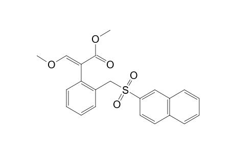 Benzeneacetic acid, alpha-(methoxymethylene)-2-[(2-naphthalenylsulfonyl)methyl]-, methyl ester