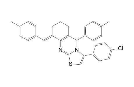 (9E)-3-(4-chlorophenyl)-9-(4-methylbenzylidene)-5-(4-methylphenyl)-6,7,8,9-tetrahydro-5H-[1,3]thiazolo[2,3-b]quinazoline