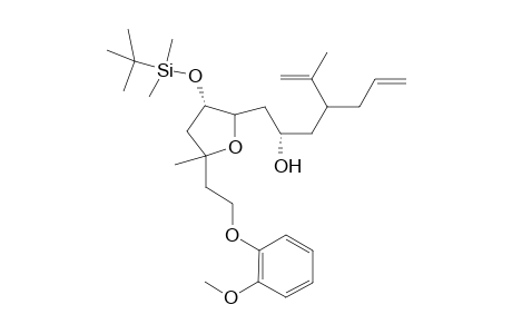 2-Methyl-2-[2-(methoxyphenyl)ethyl]-4-(tert-butyldimethylsilyloxy)-5-(2(S)-hydroxy-4-propen-2-yl)hept-6-enyl)tetrahydrofuran
